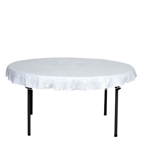 70 In Clear Eco-friendly Vinyl Round Tablecloth