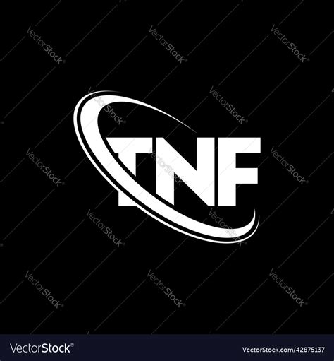 Tnf logo letter design Royalty Free Vector Image