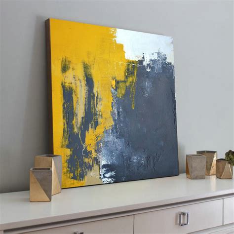 Very Large Abstract Paintings On Canvas,Yellow Abstract Canvas Art Oil ...