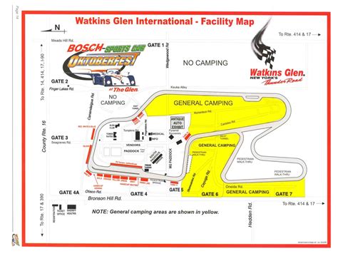 Watkins Glen International Raceway Map