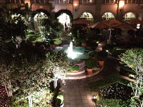 Our courtyard at night is magical!