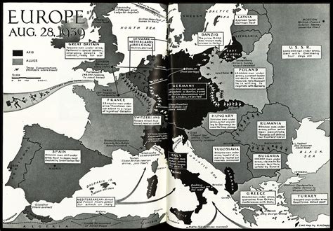 Europe Map 1939 - Tour And Travel