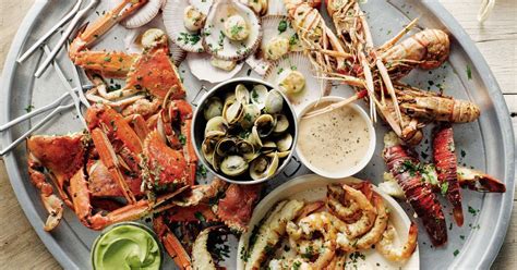 Grilled seafood platter