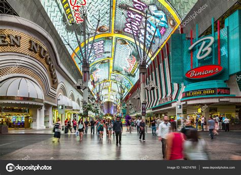 Fremont Street in Las Vegas, Nevada by night – Stock Editorial Photo ...