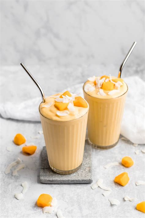 Pineapple Mango Smoothie (with a boozy option!) | Ambitious Kitchen