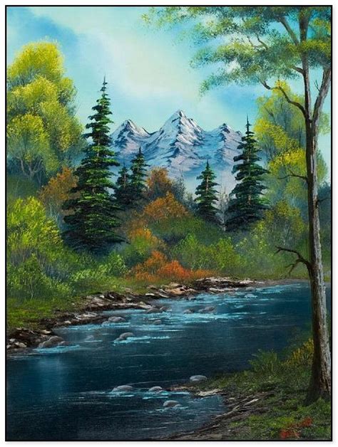 56 Easy And Simple Landscape Painting Ideas | Easy landscape paintings, Bob ross paintings ...