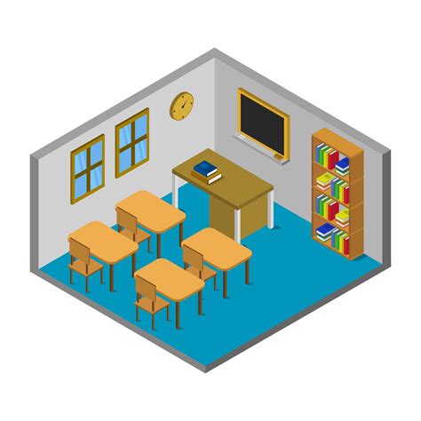 Isometric school room - Download Free Vectors, Clipart Graphics ...