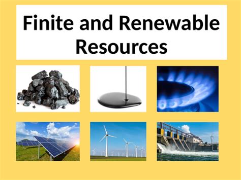 Using Resources - 1. Finite and Renewable Resources | Teaching Resources