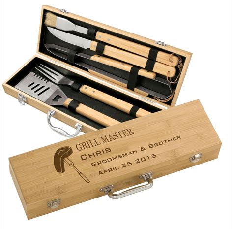 Online Store: Personalized Grill Master Bamboo 5 Piece Bbq Gift Set - Father's Day Bbq Set ...