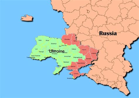 Vector Map of Ukraine with Regions Crimea, Donetsk, Luhansk, Chernihiv ...