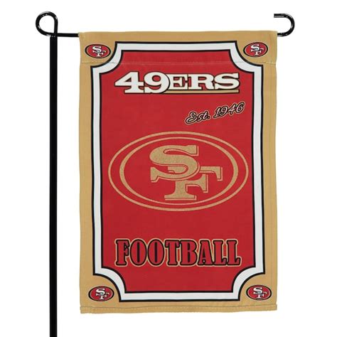 San Francisco 49ers Glitter Suede Garden Flag - - NFLShop.com