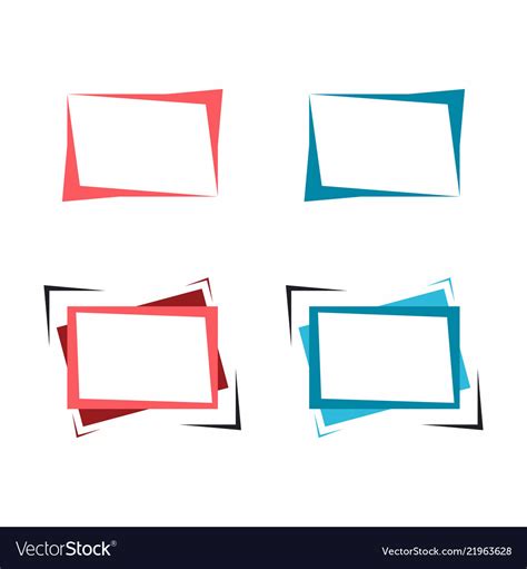 Set of bright frames for text or banner Royalty Free Vector