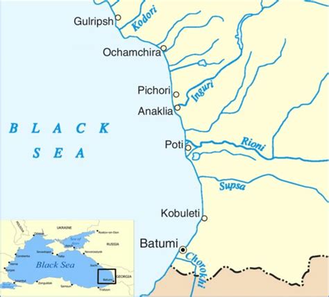 Black Sea Rivers Map