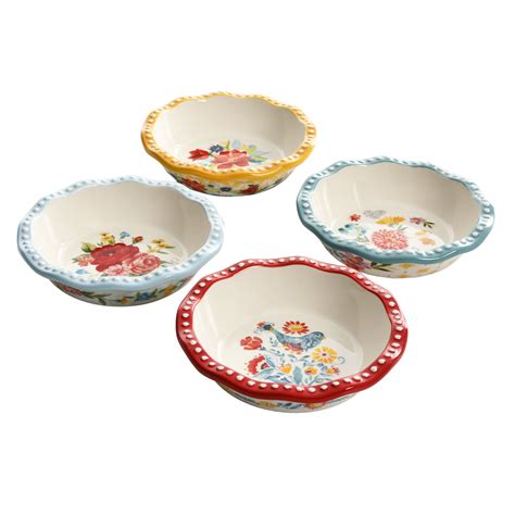 The Pioneer Woman Floral Medley 5.5-Inch Mini Pie Pans, 4-Pack ...