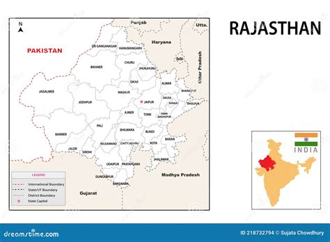 Jaipur District Rajasthan State, Republic Of India Map Vector Illustration, Scribble Sketch ...