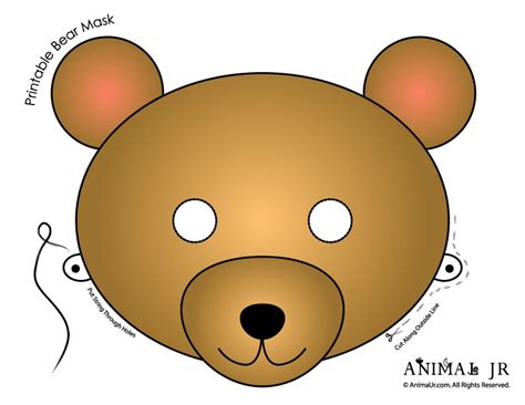 Download free Paper Plate Bear Mask Template software - helperseller