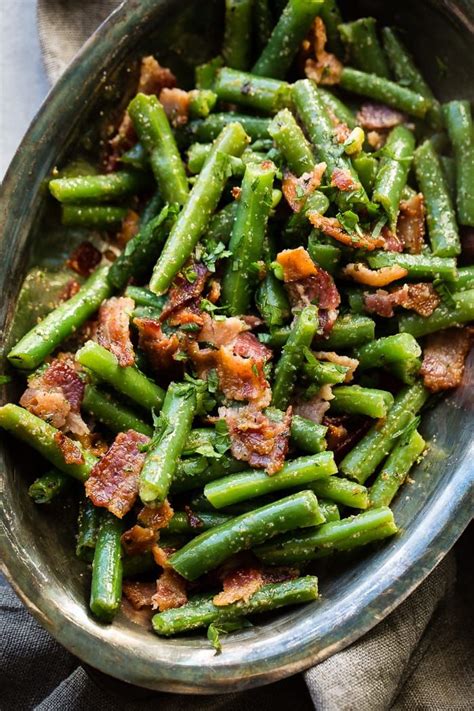 Simple Green Beans with Bacon (Fresh or Canned!) - Oh Sweet Basil ...