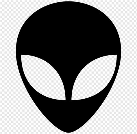 Alien Extraterrestrial life Logo Sticker, ufo, face, monochrome, head png | PNGWing