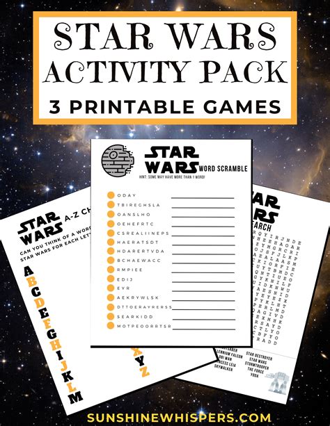 Star Wars Printable Activities - Printable Calendars AT A GLANCE