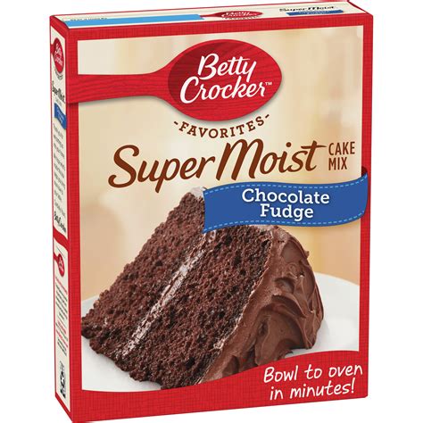 Betty Crocker Super Moist Chocolate Fudge Cake Mix, 15.25 Ounce ...