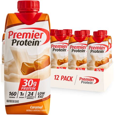 Premier Protein Shake, Caramel, 30g Protein, 11 Fl Oz, 12 Ct - Walmart.com - Walmart.com