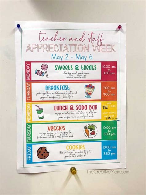 Teacher Appreciation Week Ideas (with free printables) - The Creative Mom