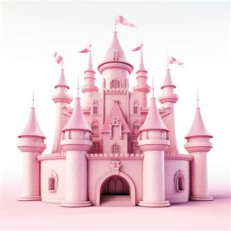 Enchanting Barbie Castle A Realistic PinkThemed Haven Isolated in a ...