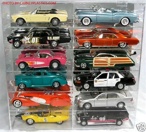 Model Car Display Case 1/18 Holds 12 Cars