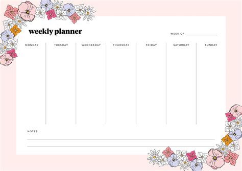 Printable weekly planner – Make and Tell