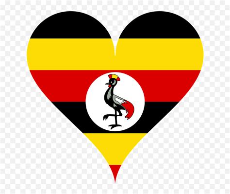 Heart Love Flag - Uganda Flag Png Emoji,Uganda Flag Emoji - free ...