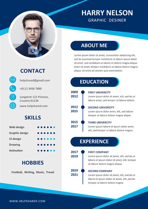 Free Cv Template Word, Best Cv Template, Resume Template Examples, Resume Design Template ...