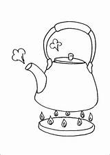 Stove Coloring Page sketch template