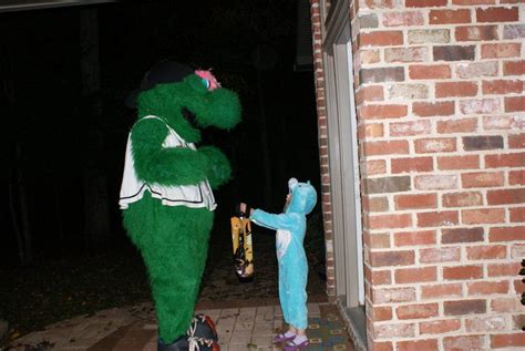 PHOTOS: Trick-or-Treating with Baysox Mascot Louie | Crofton, MD Patch