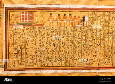 TURIN, ITALY - CIRCA MAY 2021: ancient Egyptian papyrus with ...