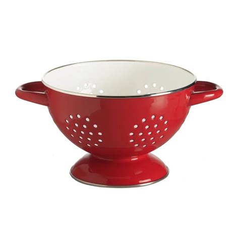 Enamel Colander - Red/White | at Mighty Ape Australia