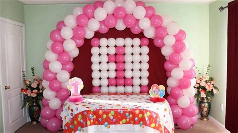 1st Birthday Balloon Decorations - YouTube