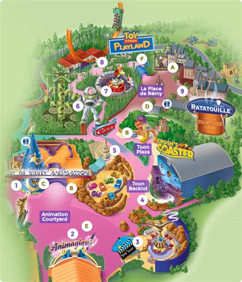 Map of Toon Studio — DLP Guide • Disneyland Paris Guidebook