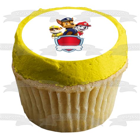 Paw Patrol Rubble Chase and Marshall Customize Edible Cake Topper Imag – A Birthday Place