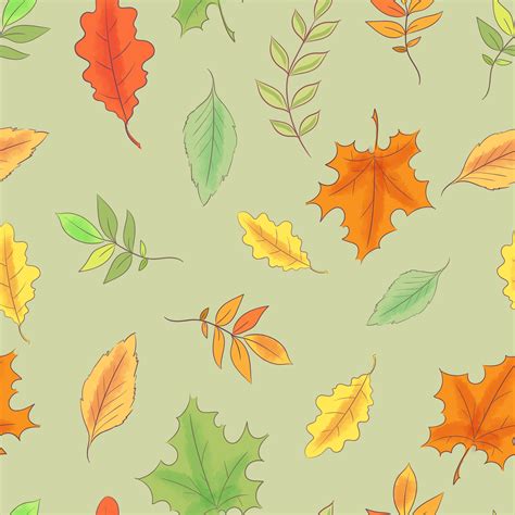 Seamless pattern autumn leaves 671385 Vector Art at Vecteezy