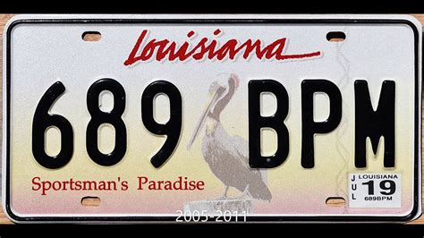 Louisiana license plate design history 1978-Present day. - YouTube