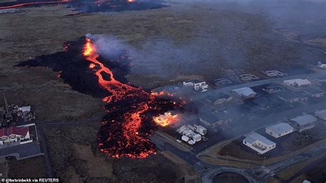 Fight to save Grindavík: Horrifying drone footage shows scorching lava ...