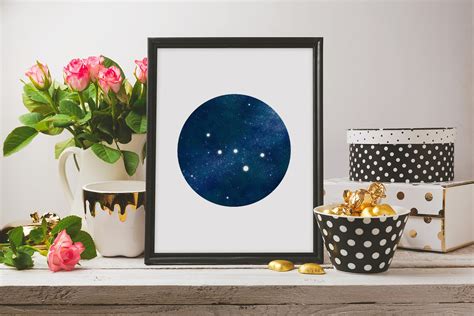 Cassiopeia Constellation Print Constellation Art Printable | Etsy