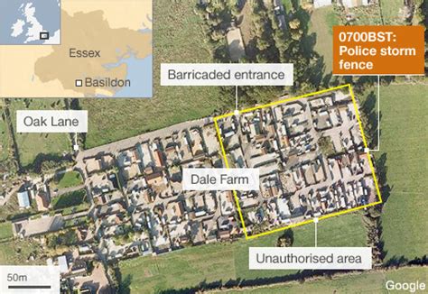 Dale Farm traveller site eviction starts with violence - BBC News