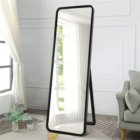 NeuType Full Length Mirror with Standing Holder Floor Mirror Large Wall Mounted Mirror Bedroom ...