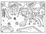 Vector Illustration Of A Playground Suitable For coloring Book  sketch template