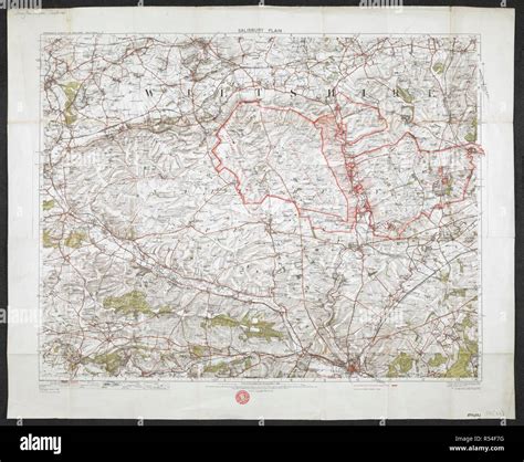 A map of Salisbury Plain, Wiltshire. Salisbury Plain. [Southampton ...