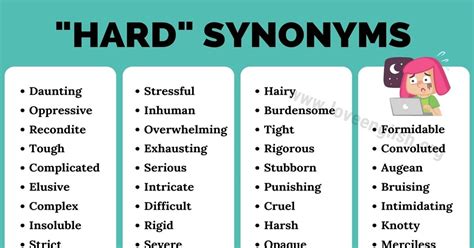 Another Word for HARD: List of 50 Synonyms for Hard with Examples ...