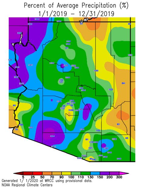 Arizona Map With Weather Temperatures