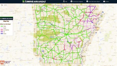 Arkansas Highways Road Conditions Map | Island Maps