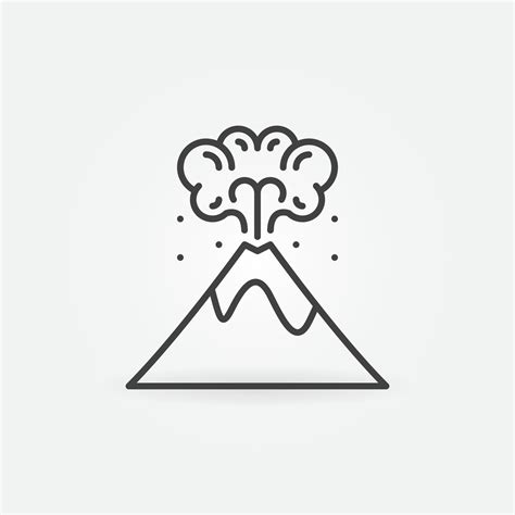 Volcano linear icon. Vector Volcanic Eruption line symbol 12735186 Vector Art at Vecteezy